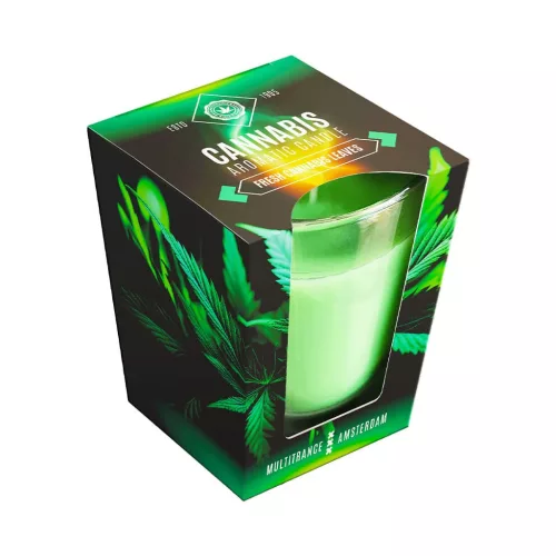 Cannabis Candle – Fresh Cannabis Leaves
