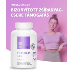   Usa Medical Forskolin 10% kivonat zsíranyagcsere támogatáshoz - 60 db