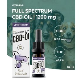   Vetrihemp CBD olaj 10 kg feletti állatoknak 12% 10 ml 1200mg