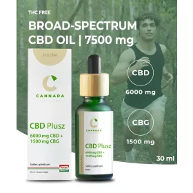   Cannada Plusz 7500 mg CBD + CBG olaj Göcseji szezámmagolajjal