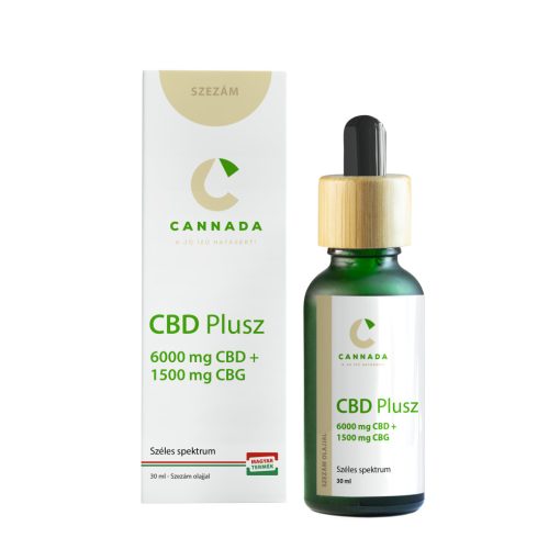 Cannada Plusz 7500 mg CBD + CBG olaj Göcseji szezámmagolajjal
