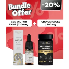   Meliora CBD olaj kutyáknak 12% 1200 mg + Meliora CBD kapszula 15 mg 60 db | 900 mg