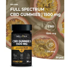 Meliora CBD Gumicukor 50 mg 30 db | 1500 mg (Maracuja)