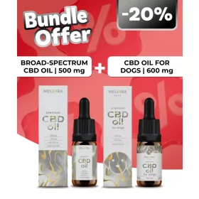  Meliora Széles Spektrumú 5% CBD olaj 500 mg + Meliora CBD olaj kutyáknak 6% 600 mg