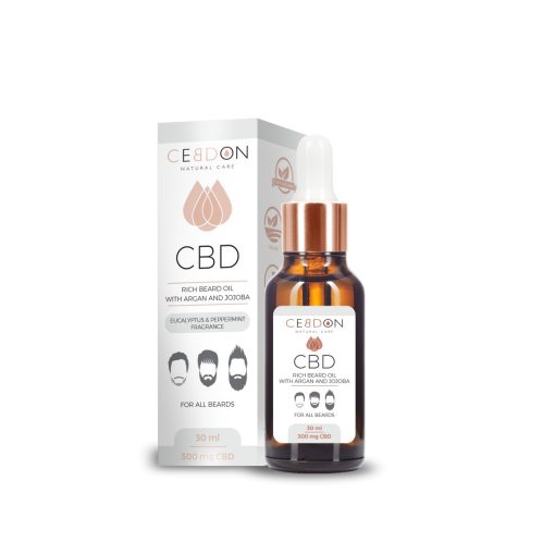 CeBDon Szakállolaj eucalyptus-borsmenta illattal 300 mg CBD-vel