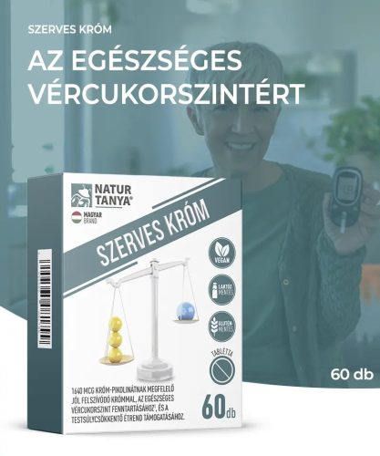 Natur Tanya® Szerves Króm tabletta - 60 db