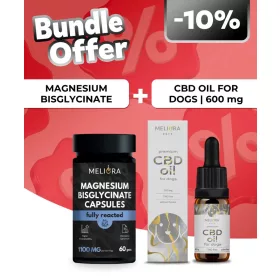   Meliora Magnézium-biszglicinát kapszula | 60 db + Meliora CBD olaj kutyáknak 6% 600 mg