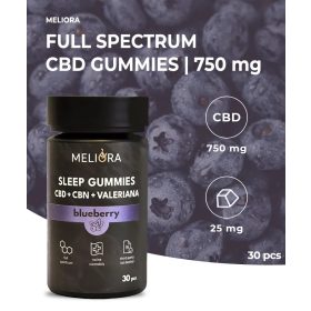 Meliora CBD Gumicukor Sleep Gummies 30 db | Áfonya