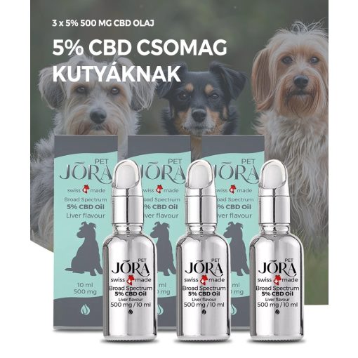CBD Trió Csomag Kutyáknak 3x5% 500 mg