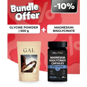   GAL Glicin 500g + Meliora Magnézium-biszglicinát kapszula - 60 db