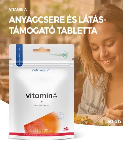 Nutriversum A-vitamin tabletta - 30 db