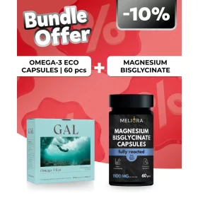   GAL Omega-3 Eco + Meliora Magnézium-biszglicinát kapszula - 60 db