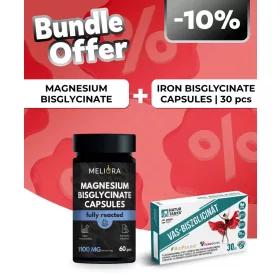   Meliora Magnézium-biszglicinát kapszula - 60 db + Natur Tanya® Vas Biszglicinát - 30 db