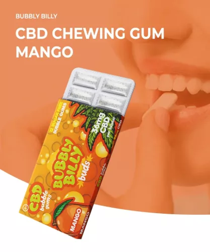 Bubbly Billy Buds Mango Flavoured Chewing Gum (36mg CBD)