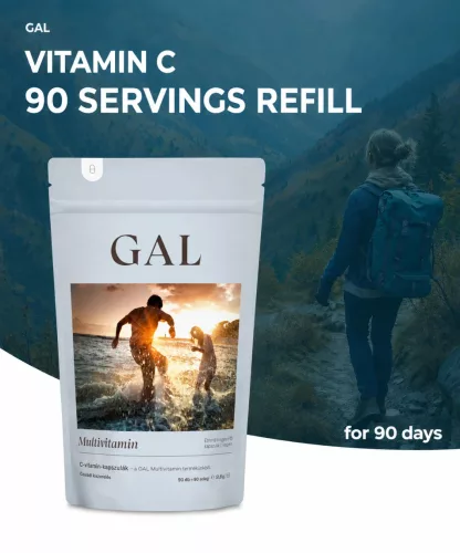GAL Multivitamin – C-vitamin kapszulák, 90 adagos utántöltő