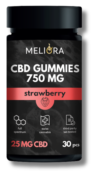 Meliora CBD Gumicukor 25 mg – Eper