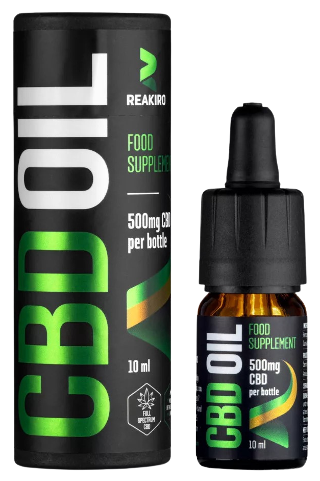Reakiro CBD olaj 5% 500 mg | Teljes Spektrumú 10 ml